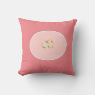 Coussin à anneau rose Mariage