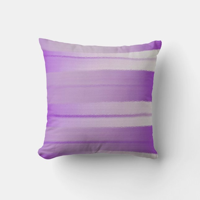 Coussin à bandes violettes personnalisable (Recto)