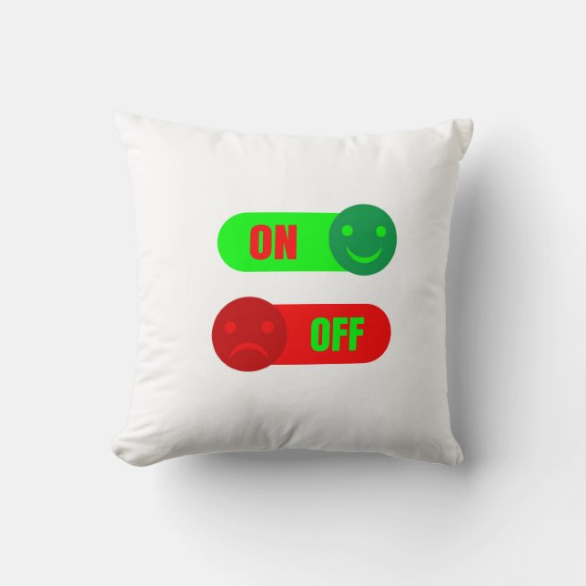 Coussin à bascule Humeur On Off  (Recto)