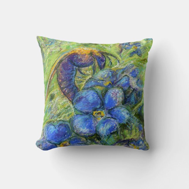 Coussin A Bee & Forget-me-not Flowers (Recto)