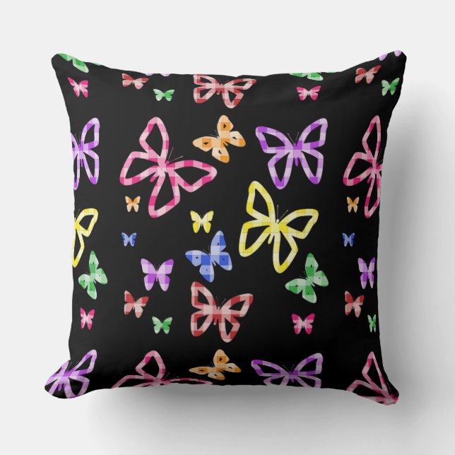 Coussin à damiers BOUTEILLES (Recto)