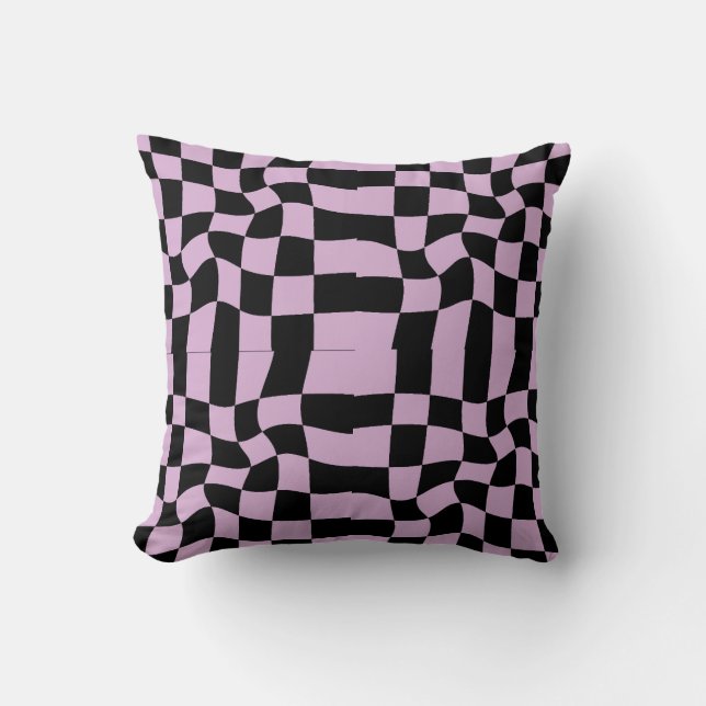 Coussin à damiers lancer l'oreiller (Recto)