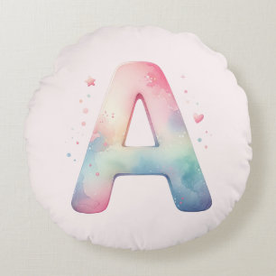 Coussin "A" de naissance personnalisé