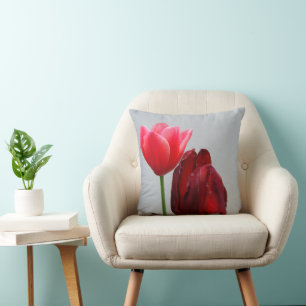 coussin à deux tulipes