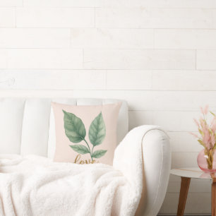 Coussin à double face à la feuille d'amour