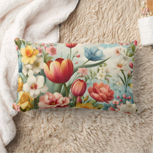 Coussin à fleurs de charme du printemps