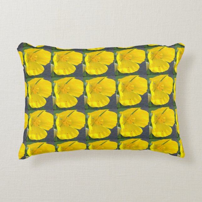 Coussin à fleurs jaunes (Devant)