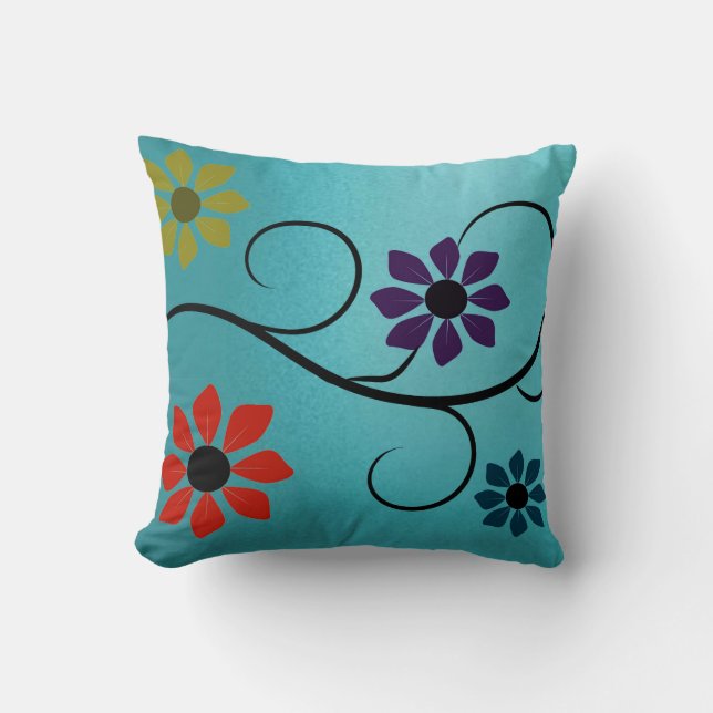 Coussin à fleurs multiples du début du printemps 1 (Recto)