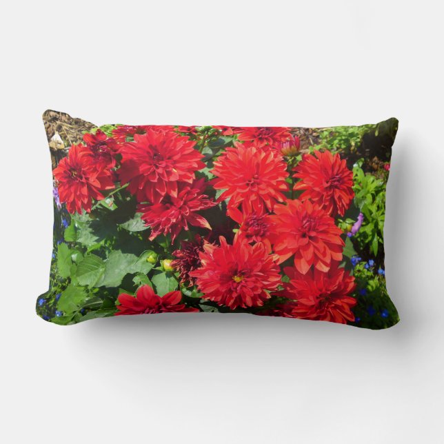 Coussin à fleurs Red Dahlia (Recto)