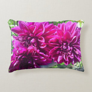 Coussin à fleurs violet Dahlia