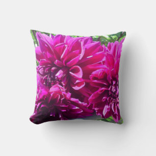 Coussin à fleurs violet Dahlia