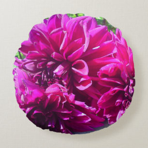 Coussin à fleurs violet Dahlia
