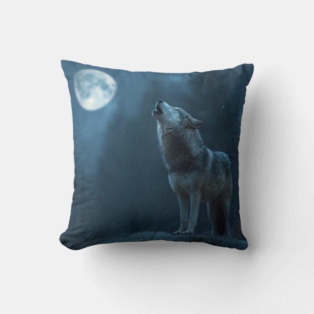 Coussin A Howling Wolf (Recto)