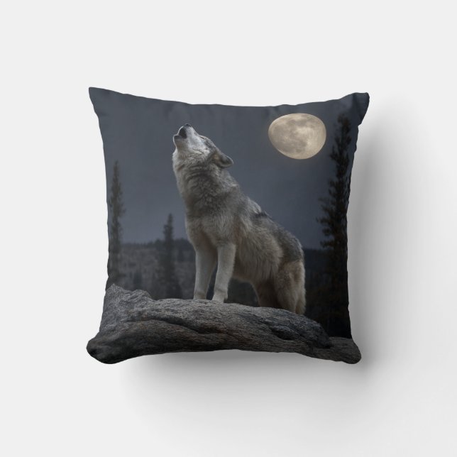 Coussin A Howling Wolf (Recto)