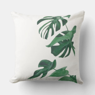 Coussin à jeter avec feuilles de Monstera Delicio