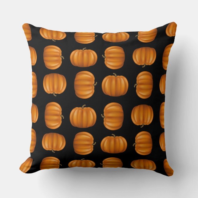 Coussin à jeter Citrouilles 20" x 20" (Recto)