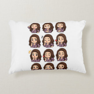 Coussin à jeter d'expression Kawaii – Boss Babe Vi
