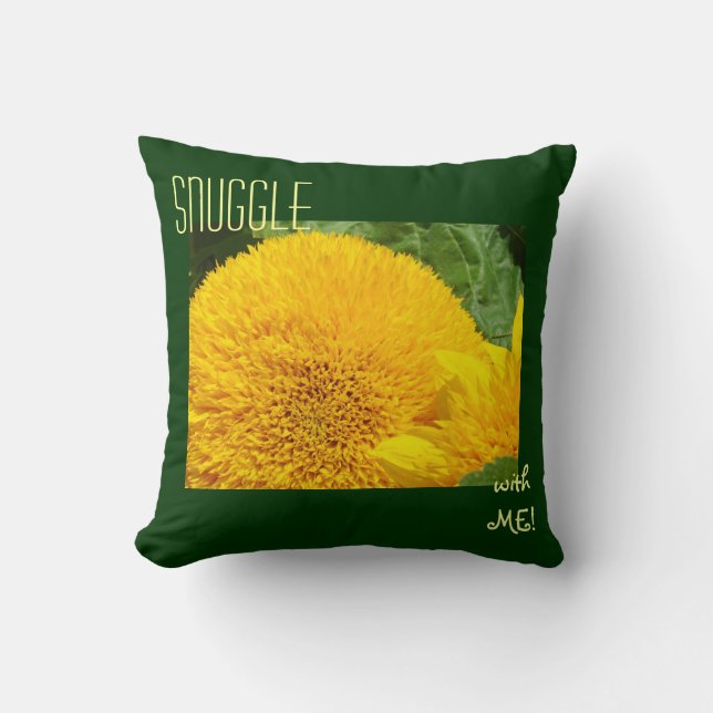 Coussin à jeter Snuggle with Me ! Tournesols Jaune (Recto)