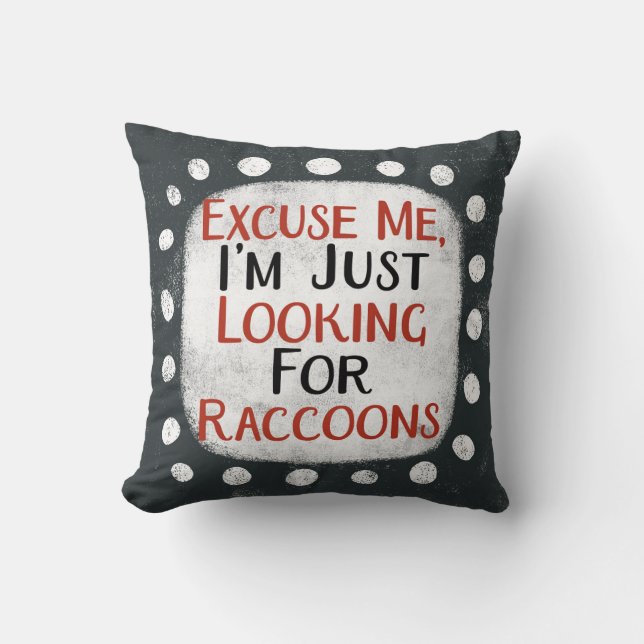 Coussin À La Recherche De Raccoons Jeter L'Oreiller (Recto)
