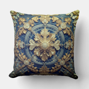 Coussin à lancer bleu impérial 51 x 51 cm