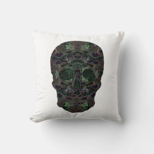 Coussin à lancer crâne vert