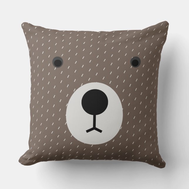 Coussin à lancer Personnaliser - Ours de bébé (Recto)