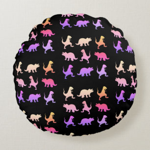Coussin à lancer rond en polyester brossé personna