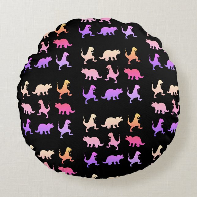 Coussin à lancer rond en polyester brossé personna (Devant)