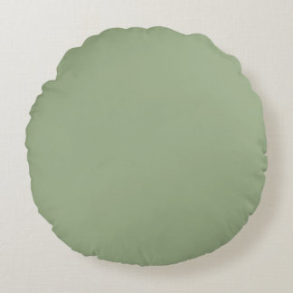 coussin à lancer vert sauge rond, polyester