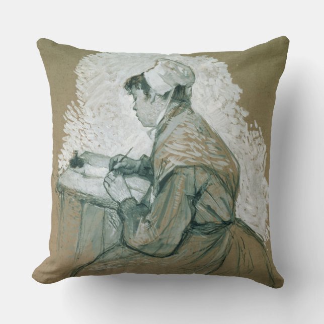 Coussin "À l'auteur de St Lazare, 1886-89", s possible (Recto)