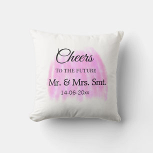 Coussin À l'avenir couple nom date violet p