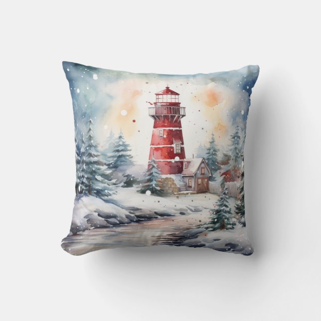 Coussin A Lighthouse in Winter (Recto)