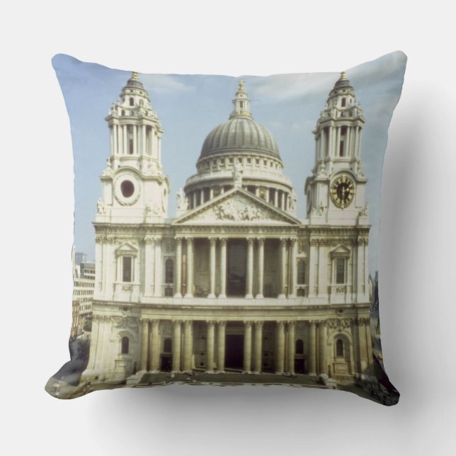 Coussin À l'ouest avant de la cathédrale de St Paul, conçu (Recto)