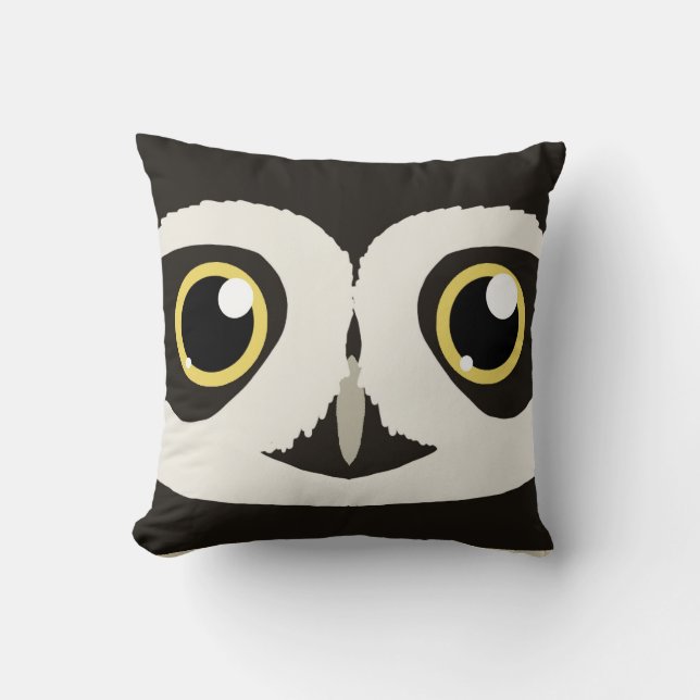 Coussin à lunettes de hibou (Recto)