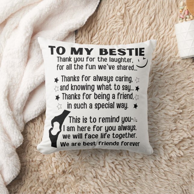 Coussin À ma bestiole, nous sommes les meilleurs amis pour (Couverture)
