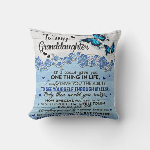 Coussin À Ma Fille Cadeau Papillon, Fille Anniversaire