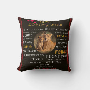 Coussin À ma mère aimante du fils