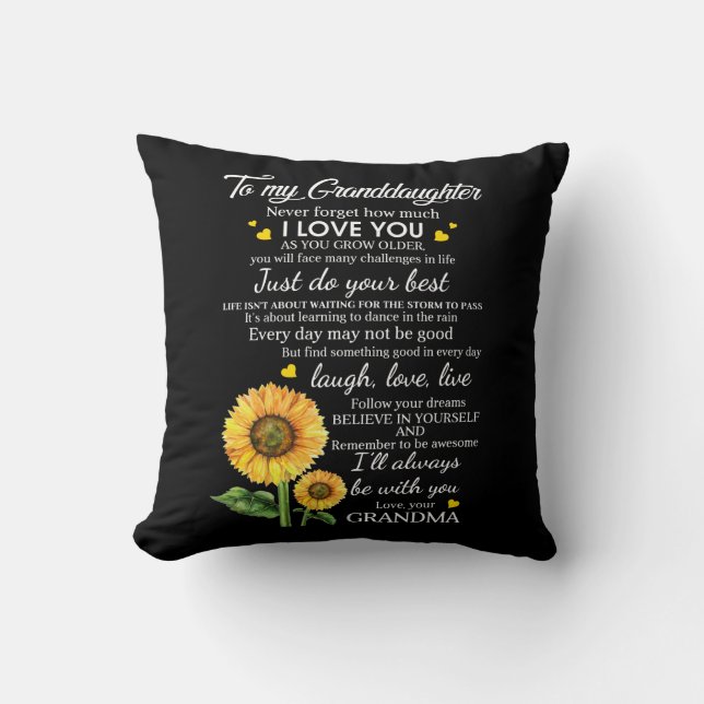 Coussin À ma petite-fille (Recto)