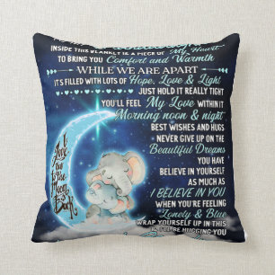 Coussin À ma petite-fille Elephant Idée cadeau d'anniver