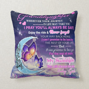 Coussin À ma petite-fille Papillons Idée cadeau d'annive