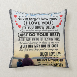 Coussin À Ma Petite-Fille, Petite Fille Idée Cadeau Annive