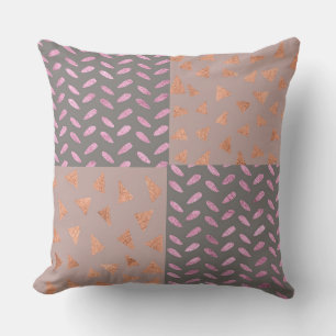 Coussin à maquillage géométrique rose/orange