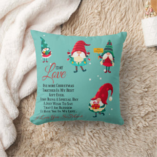 Coussin À mon amour Joyeux Noël, je t'aime tellement