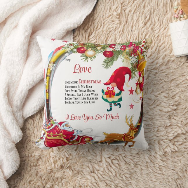 Coussin À mon amour Un Noël de plus ensemble  (Couverture)