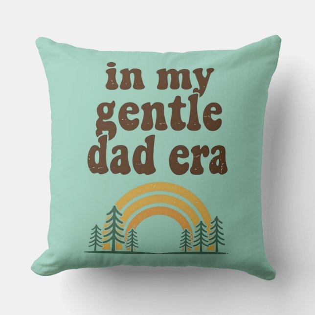 Coussin À mon époque de papa doux Rétro Groovy Arc-en-ciel (Recto)