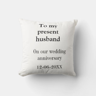 Coussin À mon mari anniversaire de mariage ajoutez nom dat