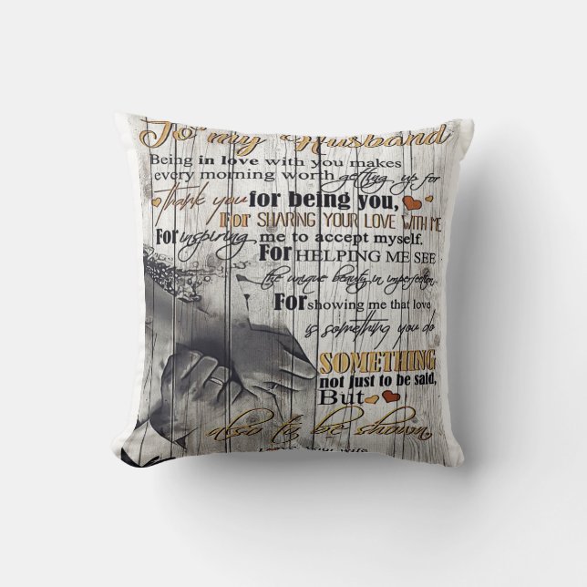 Coussin À mon mari | Cadeau de décoration de maison (Recto)