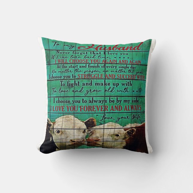 Coussin À mon mari | Jolie famille présente (Recto)