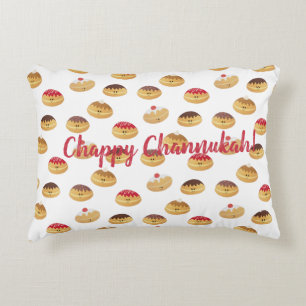 Coussin à motif beignet mignon Hannukah !