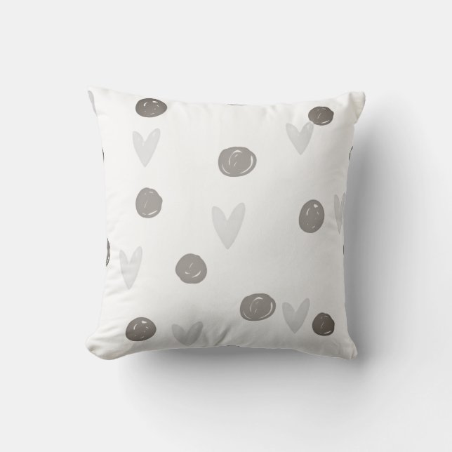 Coussin à motif bohème simple mignon – Chambre d'e (Recto)